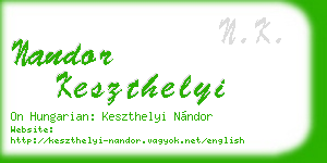 nandor keszthelyi business card