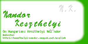 nandor keszthelyi business card